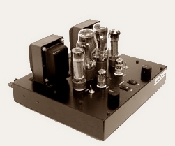 A pair of 6 watt SET monoblocks in one chassis.  Features 4 inputs and volume control.  Classic warm sound with a healthy bottom end.