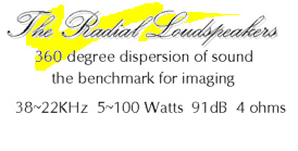 The Radial Loudspeakers - 360 degree dispersion of sound - the benchmark for imaging